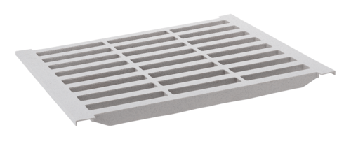 Cambro Shelving & Accessories Each / Speckled Gray Cambro CS2411V480 Camshelving Polymer Louvered Shelf - 24 x 11 inch, Speckled Gray