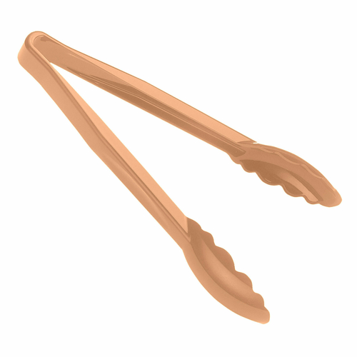 Cambro Smallwares Each / Beige Cambro 9TGS133 9" Plastic Utility Tongs, Beige - Scallop Grip, Heat Resistant, Dishwasher Safe | Denson CFE