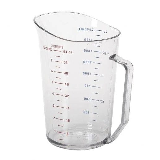 Cambro Smallwares Each / Polycarbonate / Clear Cambro 200MCCW135 Clear Camwear 2 Quart Polycarbonate Liquid Measuring Cup | Denson CFE