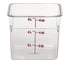 Cambro Storage & Transport Each Cambro 6SFSP148 CamSquare Food Container, 6 quart, 8-3/8"; x 8-3/8"; x 7