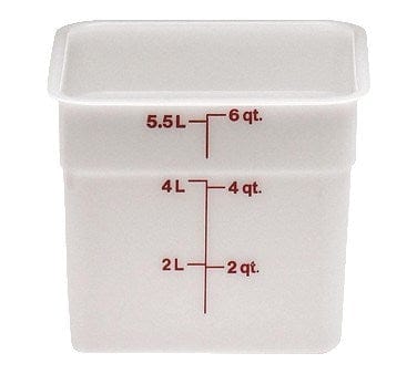 Cambro Storage & Transport Each Cambro 6SFSP148 CamSquare Food Container, 6 quart, 8-3/8"; x 8-3/8"; x 7