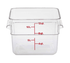 Cambro Storage & Transport Each / Clear Cambro 12SFSCW135 CamSquare Food Storage Container – 12 Qt, Clear Polycarbonate, Square | Denson CFE