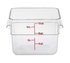 Cambro Storage & Transport Each / Clear Cambro 12SFSCW135 Clear CamSquare 12 Quart Square Food Storage Container | Denson CFE