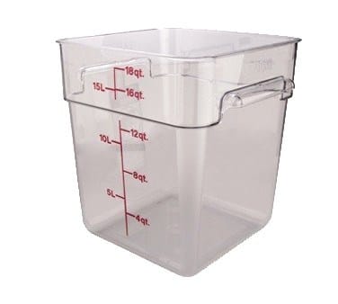 Cambro Storage & Transport Each / Clear Cambro 8SFSCW135 CamSquare Food Storage Container, 8 Qt, Clear Polycarbonate