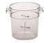 Cambro Storage & Transport Each / Clear Cambro RFSCW1135 Round Food Container, 1 Qt. - Clear Polycarbonate | Denson CFE
