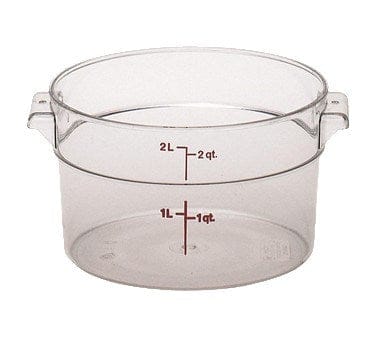 Cambro Storage & Transport Each / Clear Cambro RFSCW2135 Camwear 2 Qt Round Food Storage Container | Denson CFE