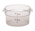 Cambro Storage & Transport Each / Clear Cambro RFSCW2135 Camwear Round Food Storage Container - 2 qt, Clear Polycarbonate | Denson CFE