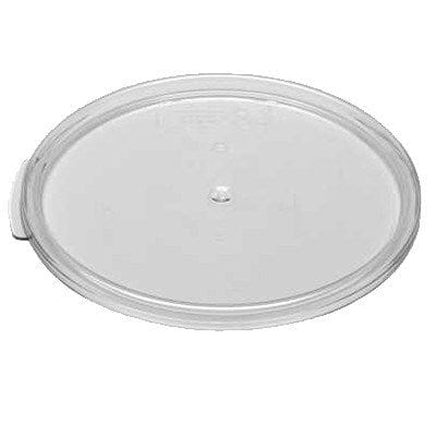 Cambro Storage & Transport Each / Polycarbonate / Clear Cambro RFSCWC6135 Clear Camwear Polycarbonate Round Lid for 6 & 8 Qt Food Storage Containers | Denson CFE