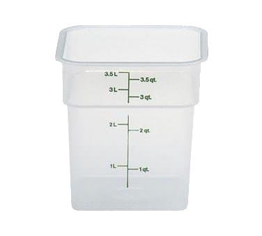 Cambro Storage & Transport Each / Translucent Cambro 4SFSPP190 CamSquare Food Container - 4 Qt, Polypropylene, Translucent | Denson CFE