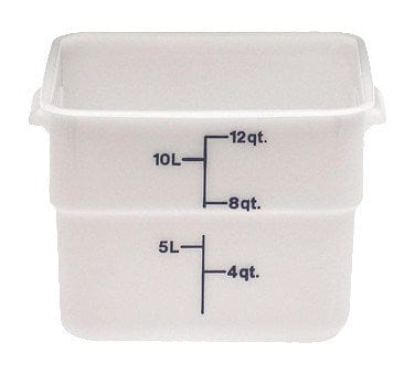 Cambro Storage & Transport Each / White Cambro 12SFSP148 White Camsquare 12 Quart Square Food Container