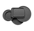 Cambro Tabletop & Serving Each / Black Cambro 1600CT110 Black Satin 16" Round Fiberglass Non-Skid Camtread Serving Tray | Denson CFE