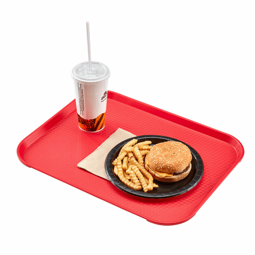 Cambro Tabletop & Serving Each / Red Cambro 1014FF163 Fast Food Tray 10-7/16 x 13-9/16 Inches Red | Denson CFE