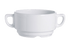 Cardinal Unclassified 2 Dozen Soup Bowl, 9 oz., 3-3/4" dia., round, double handled, stackable, extra strong porcelain, Arcoroc, Candour, 5-year edge chip warranty