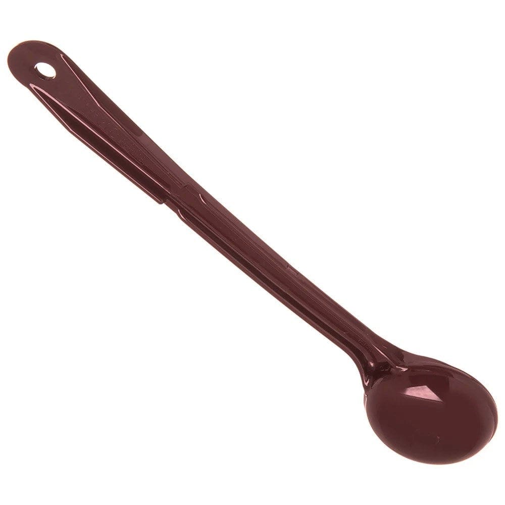 Carlisle Smallwares Each Carlisle 395801 1 1/2 oz Solid Portion Spoon - Long Handle, Poly, Reddish-Brown