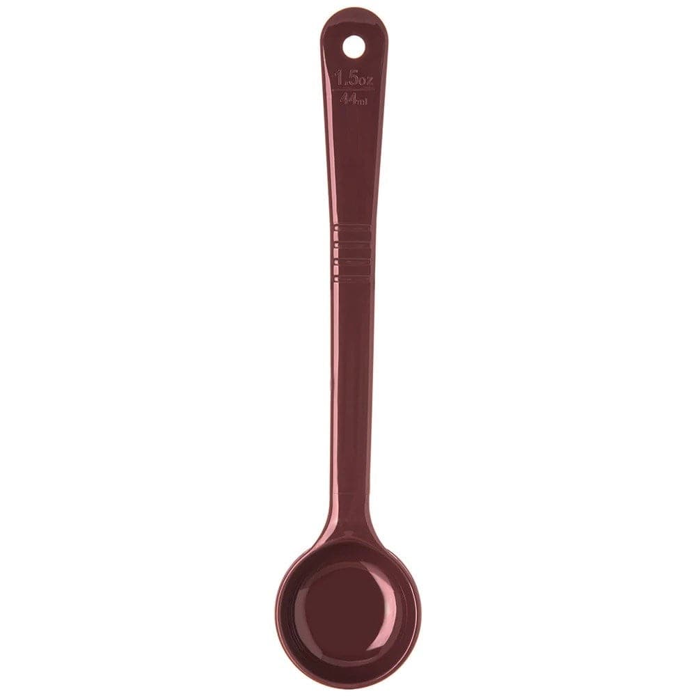 Carlisle Smallwares Each Carlisle 395801 1 1/2 oz Solid Portion Spoon - Long Handle, Poly, Reddish-Brown