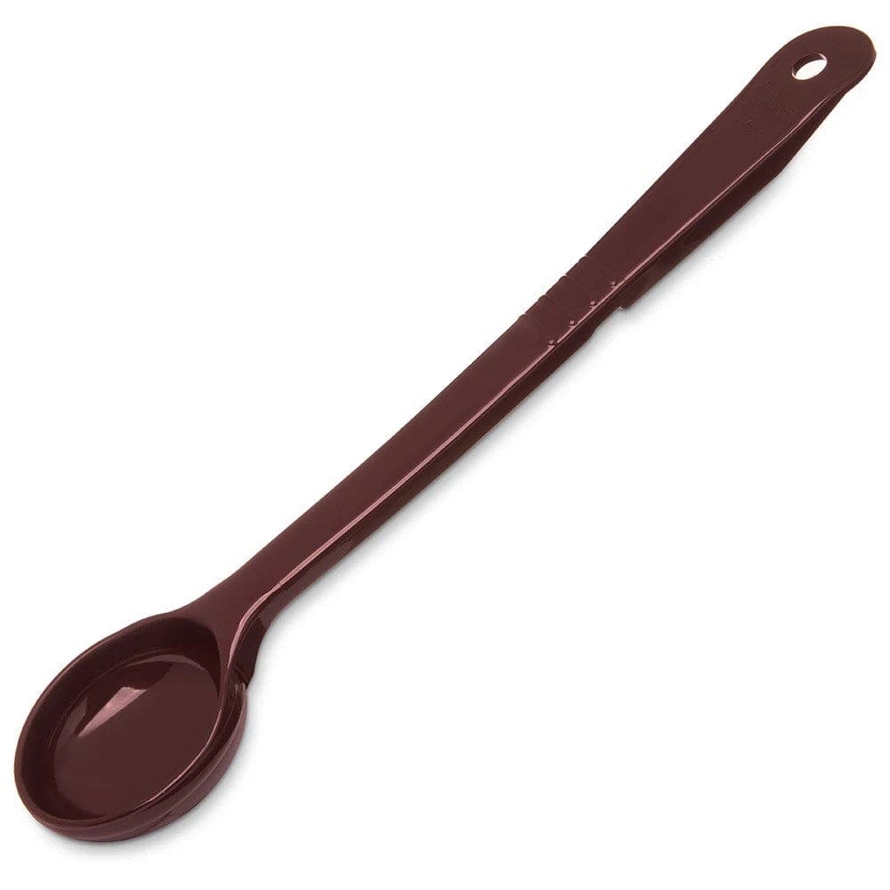 Carlisle Smallwares Each Carlisle 395801 1 1/2 oz Solid Portion Spoon - Long Handle, Poly, Reddish-Brown