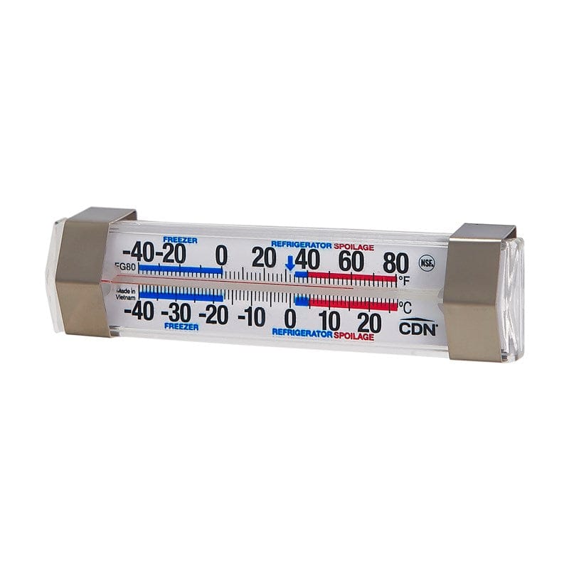 CDN Smallwares Each CDN FG80 Proaccurate Refrigerator/Freezer Thermometer, Silver - -40 to +80°F | NSF Certified | Denson CFE