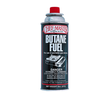 Chef Master Unclassified Each Butane Fuel, 8 oz. can, for Roy Stove B and MR 90014, (12 cans p
