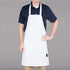 Chef Revival Clothing & Textiles Each / White Chef Revival 601BAC-WH Full Length Bib Apron, Poly/Cotton, 28" x 34"
