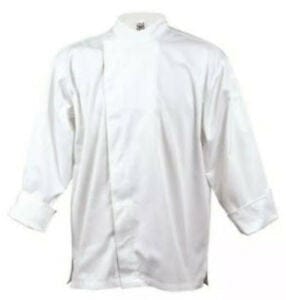 Chef Revival Essentials Each Euro Jacket, large, hidden snap, 3/4 sleeve, side vents, drop sh