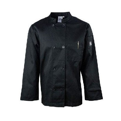 Chef Revival Food Service Supplies Each Chef Revival J071BK-XL Chef's Jacket w/ Long Sleeves - Poly/Cotton, Black, X-Large | Denson CFE