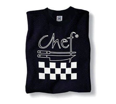 Chef Works Essentials Each T-Shirt, x-large, with logo, 100% cotton, black, Chef Revival