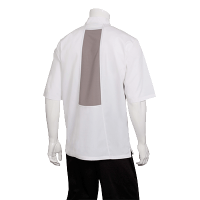 Chef Works Essentials Each Valais Chef Coat, single-breasted, short sleeves, Cool Vent back