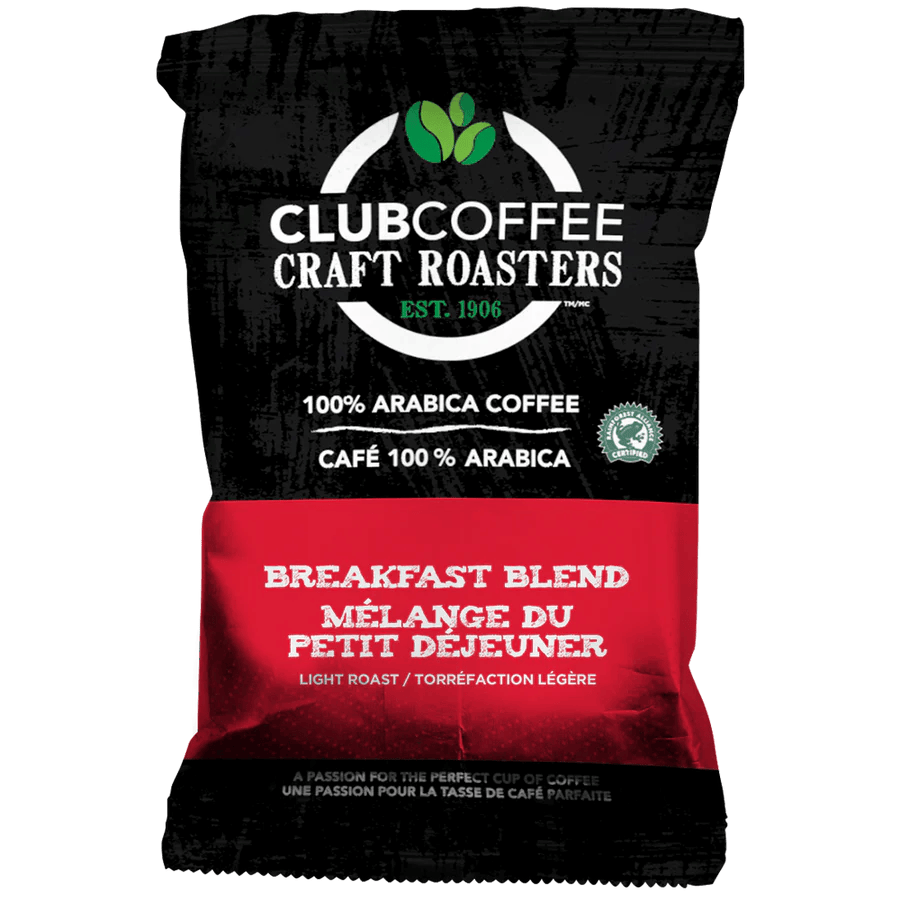 Club Coffee Food Products Case of 64 Club Coffee Craft Roasters | Breakfast Blend | Fractional Packaging - Case of 64 x 2 oz Packets | Denson CFE
