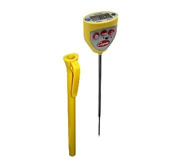 Cooper-Atkins Corporation Smallwares Each Cooper-Atkins DFP450W-0-8 Digital Pocket Test Thermometer - Waterproof, Yellow | Denson CFE