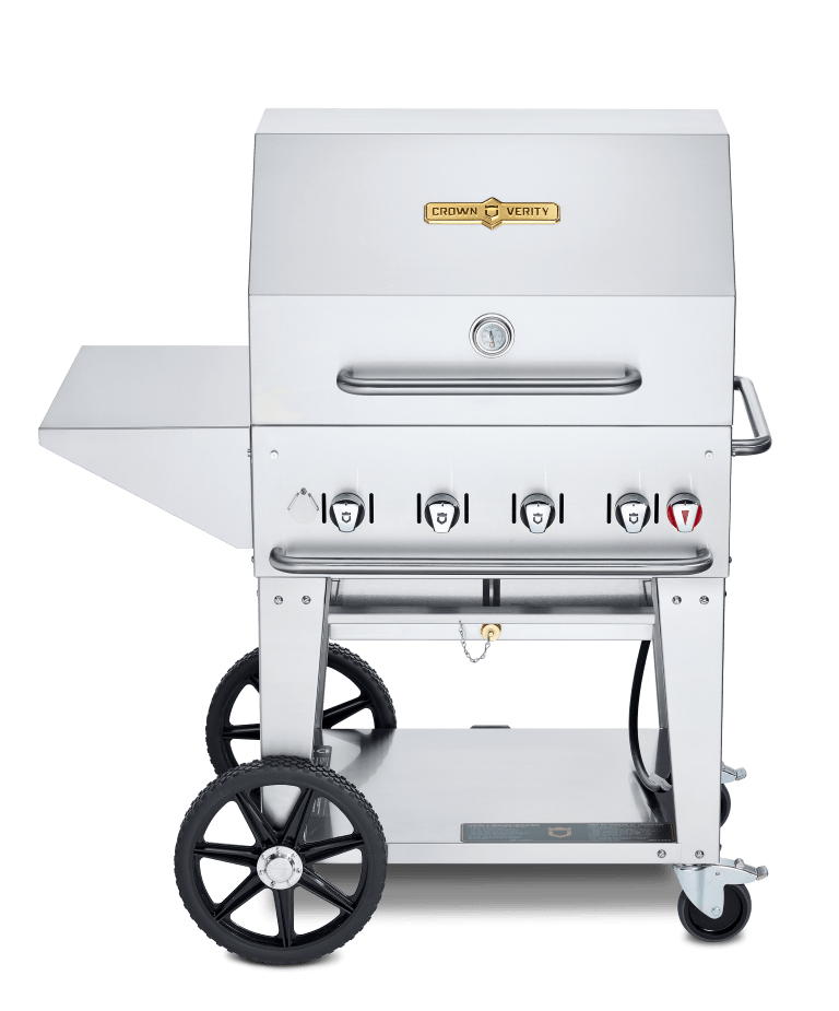 Crown Verity Canada Outdoor Cooking Equipment Each Crown Verity CV-MCB-30PKG-NG Mobile Grill Package | Denson CFE