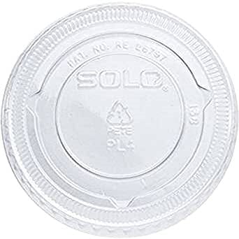 Dart Unclassified Case of 2500 Dart - Solo Ultra Clear Souffles PET Flat Lid Fits 325PC, 400PC, 400PCBLK, 550PC Plastic Portion Cups, Pack of 2500 - PL4N | Denson CFE