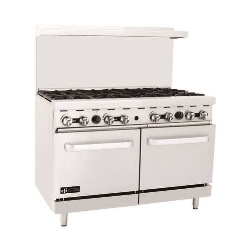 Denson CFE Commercial Restaurant Ranges Each EFI RCTRS-8B-N 48? Natural Gas Range With 8 Open Burners | Denson CFE