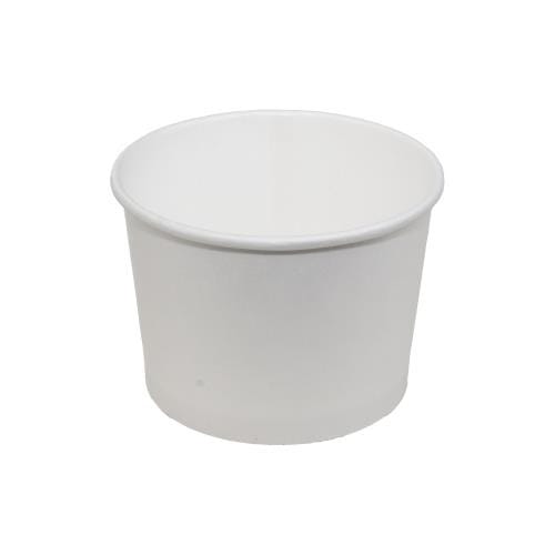 Denson CFE Consumables Case of 500 PEFC12-W 12 oz Food Container - White Paper, Double Poly Coated | Denson CFE