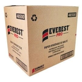 Denson CFE Disposables Case Everest Pro 48500 2-Ply Standard Bath Tissue, 500 Sheets per Roll, 48 Rolls/Case | Denson CFE