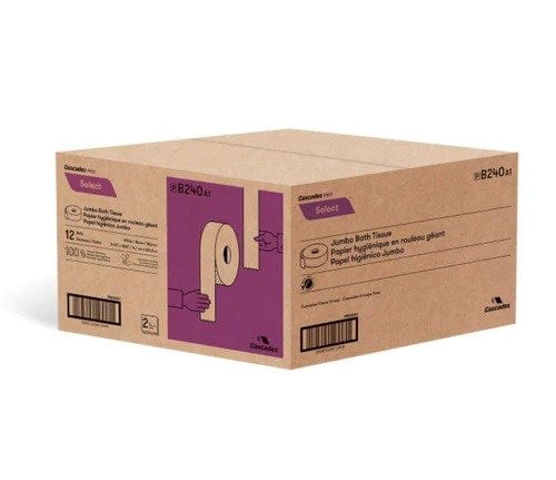 Denson CFE Disposables Case Pro Select B140 Jumbo Toilet Paper, 2-Ply, 3.3" x 1000', 12 Rolls | Denson CFE