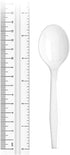 Denson CFE Disposables Case White Plastic Soup Spoon, 1000 Pcs Disposable Cutlery