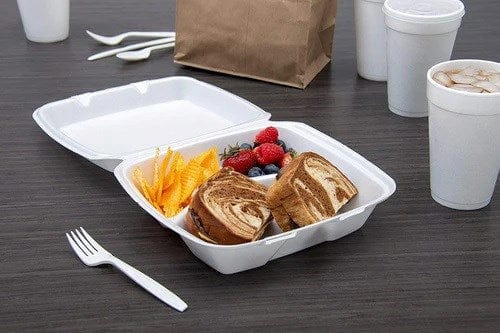 Denson CFE Essentials Case 3 Comp Foam Hinged 8"x 8"x 3"Containers 250 Pcs