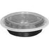 Denson CFE Essentials Case 9" 48oz, Round, Black Base w/ Clear Lids, 150 sets