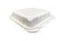 Denson CFE Essentials Case PC2881-E Compostable Pebble Food Containers 8"x 8"x 3" White 150 Pcs -1 Compartment Biodegradable Take Out Food Containers Microwave and Freezer Safe