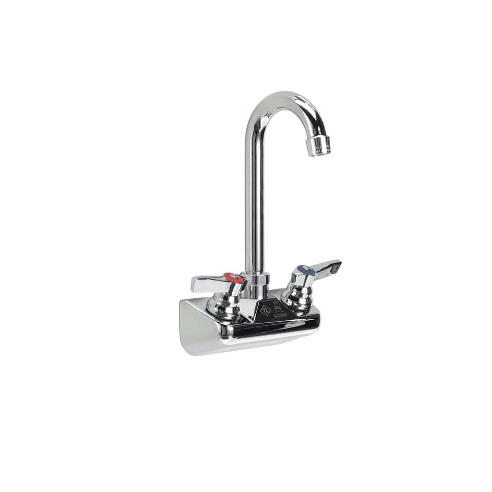 Denson CFE Unclassified Each TOP-LINE 4" OC Wall Mount Faucet Ceramic Valves with 3-1/2" Rigid Gooseneck Spout, Retail Packaging | Denson CFE
