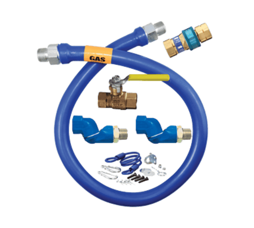 Dormont Manufacturing Commercial Cooker Parts & Accessories Each / Blue CAN1675KIT2S48-Dormont Blue Hose Moveable Gas Connector Kit, 3/4
