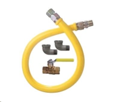 Dormont Manufacturing Plumbing Each Dormont 1675NPKIT36 36" Stainless Steel Stationary Foodservice Gas Connector Kit, 3/4" Diameter | Denson CFE