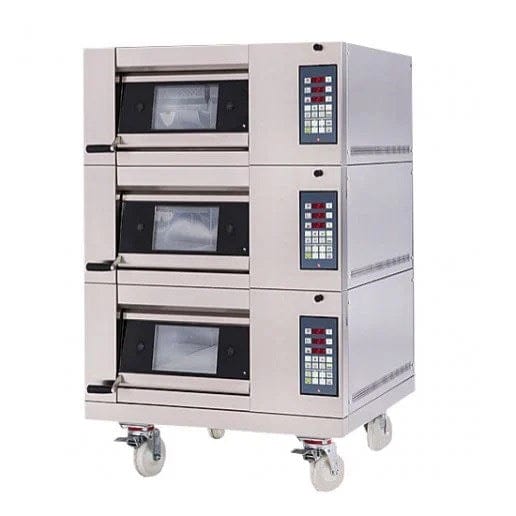 Doyon & Nu-Vu Commercial Ovens Each Doyon 1T3_208/60/3 208V Three Pan Artisan Stone Triple Deck Oven | Denson CFE