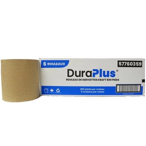 DuraPlus Paper Product Case DuraPlus 10672300 Hardwound Paper Towel - 800', Kraft | Denson CFE