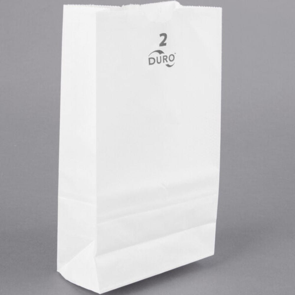 Duro Bag Disposables Case Duro Bag 13201573 2 lb. Grocery Bag, 4.31 x 2.43 x 7.87 White - Mfr# 51002, 500 per Bundle | Denson CFE