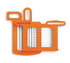 Dynamic Canada Food Prep Each Dynamic AC061 Grid Set, 1/4"(8 1/2" x 8 1/2 mm), Includes Pusher for DC3, Orange