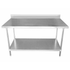 EFI Sales Ltd. Canada Commercial Work Tables and Stations Each EFI TB3048 30" x 48" 18 Gauge Stainless Steel Work Table with 4" Backsplash | Denson CFE