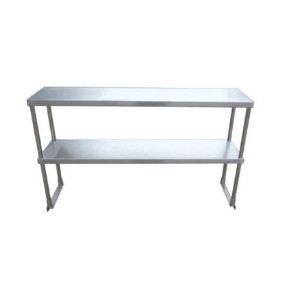 EFI Sales Ltd. Canada Commercial Work Tables and Stations Each EFI TOD1248 12" x 48" 18 Gauge Stainless Steel Double Overshelf