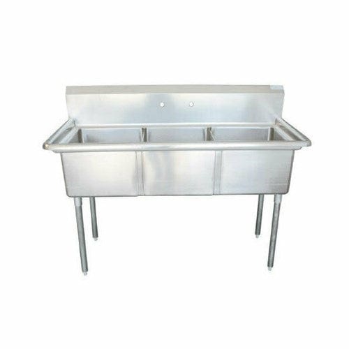 EFI Sales Ltd. Canada Compartment Sinks Each EFI SI818-3N 18″ x 18″ Three Compartment Sink with Corner Drain – No Drainboard | Denson CFE