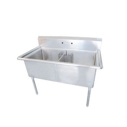 EFI Sales Ltd. Canada Compartment Sinks Each EFI SI824-2N 24″ x 24″ x 14″ Corner Drain Two Compartment Sink With No Drain Board | Denson CFE